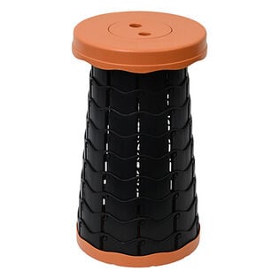 【オレンジ】便利な伸縮式スツール