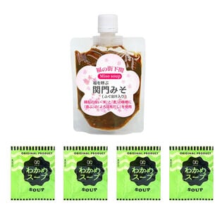 【150g】 関門みそ（150g×1袋）+わかめスープ4袋