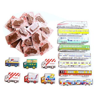 【4種・計34コ】乗り物大好き！乗り物の形のお菓子セット