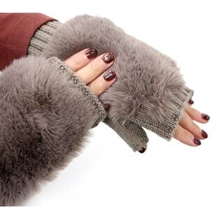 【モカ】もふもふフィンガーレスミトン