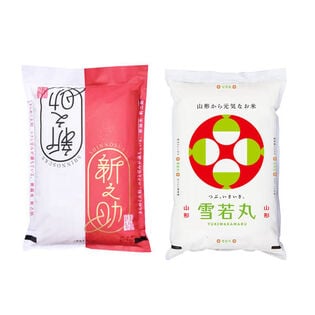 【計10kg/各5kg】新米 令和7年産 新之助&雪若丸 白米イケメンセット