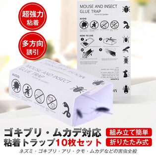 【10枚入】折りたたみ害虫粘着トラップシート