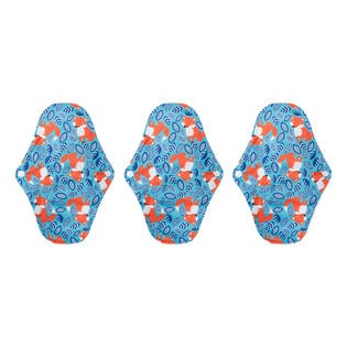 【きつね/3枚セット】洗えるロング布ナプキン