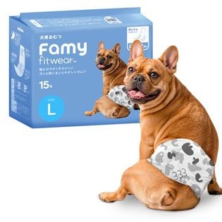 【60枚入り】Famy ファミー 犬用おむつ 男の子用 Lサイズ フィットウェア