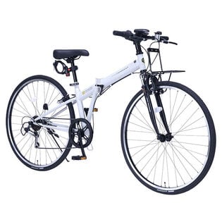 【オフホワイト】 折畳クロスバイク700C・6SP・Fサス