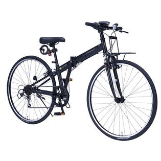 【マットブラック】 折畳クロスバイク700C・6SP・Fサス