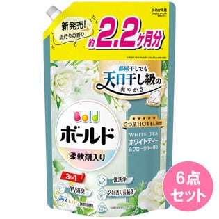 ボールドジェル ホワイトティー＆フローラルの香り 詰替えウルトラジャンボ 1580G×6点セット