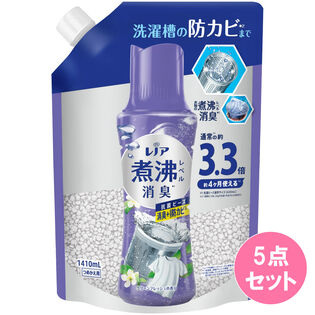 レノア煮沸レベル消臭抗菌ビーズ 洗濯槽の防カビ クリーンフレッシュの香り 詰替え超特大×5点セット