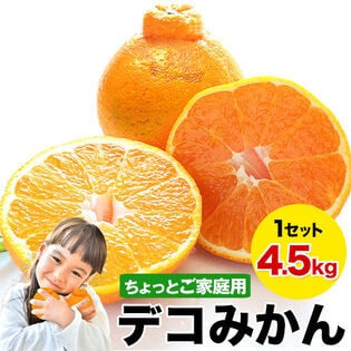 【予約受付】1/19~順次出荷【4.5kg】デコみかん※ちょっとご家庭用（傷あり サイズ不選別）