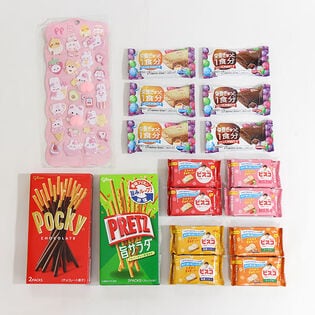 ＜ぷにぷにおしりシール付き＞グリコお菓子セット ポッキー・プリッツ・ビスコ・バランスオンミニ