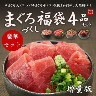 【計820g】まぐろ尽くし福袋 大トロ中トロ ネギトロ 漬け 海鮮セット[[マグロ尽くし福袋-2p]