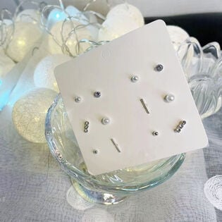 パール・ストーン・メタルボール シンプルピアス6点セット