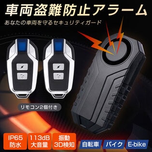 車両盗難防止アラーム（リモコン2個）