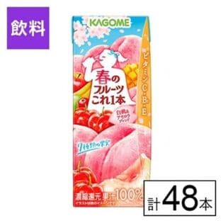 カゴメ 春のフルーツこれ一本 白桃&アセロラ 200ml×48本