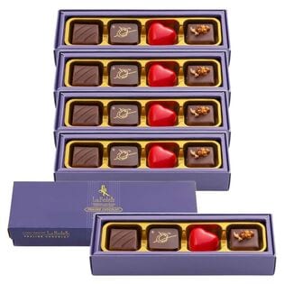 【賞味期限間近】【5箱セット】ラロシェル 鉄人 プラリネショコラ(4個入)