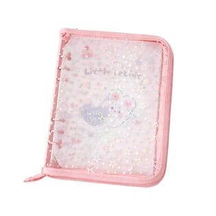 【ピンク】A5サイズ6穴バインダー ホログラムリフィル