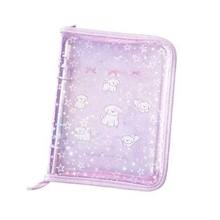 【パープル】A5サイズ6穴バインダー ホログラムリフィル