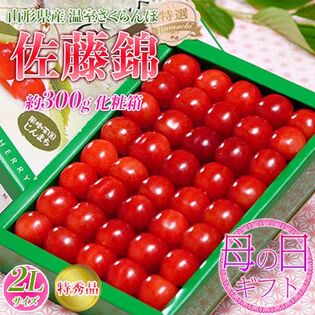 【予約受付】5/3~順次出荷【約300g/大粒2L】母の日ギフト 山形県産温室さくらんぼ佐藤錦特秀品