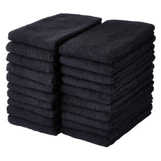 【日替わり数量限定】フェイスタオル【ブラック  20枚セット】【先行チケット利用NG】