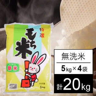 【計20kg/5kgx4袋】令和7年産 もち米 山形県産 ヒメノモチ 無洗米