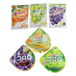 もぎたての果実感！フルーティ系グミ 食べ比べセット【6コ】