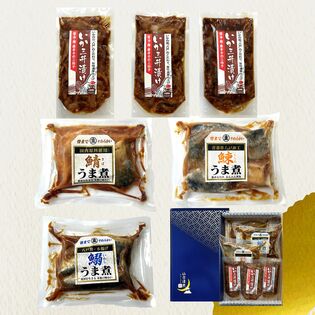 【青森八戸名産】海鮮 グルメいか三升漬け・さば・いわし・にしん旨煮の6Pセット