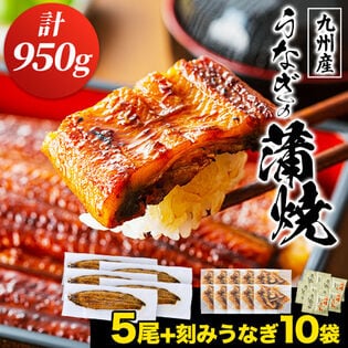 【5尾(130g以上/尾)】九州産 うなぎ 蒲焼き 刻みうなぎ たれ＆山椒付き