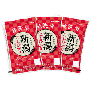 【計15kg/5kg×3袋】[精米] 令和7年産 新潟県産コシヒカリ 無洗米