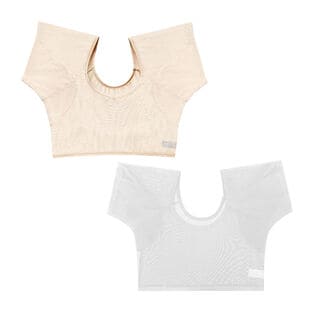 【白・ベージュ各1枚セット/Sサイズ】女性用汗取りインナー