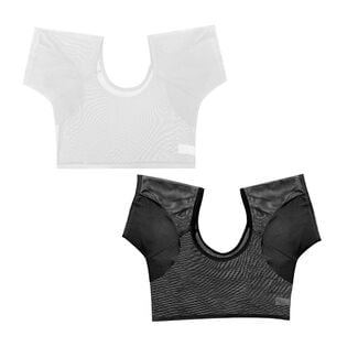 【白・黒各1枚セット/Mサイズ】女性用汗取りインナー