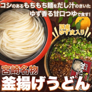【6食セット】宮崎名物 釜あげ うどん もちもちの麺をゆず香る甘口つゆで食す！