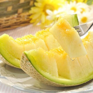 【約2.5kg(2玉入り)】[秀品] 庄内砂丘メロン ※3L〜4Lサイズ