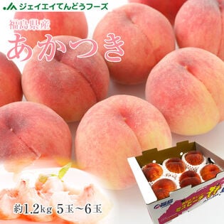 【予約受付】7/5~順次出荷【約1.2kg(5-6玉)】福島産白桃あかつき※秀以上