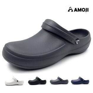 【グレー/28cm】ワークサンダル クロッグ 軽量 滑りにくい WK203