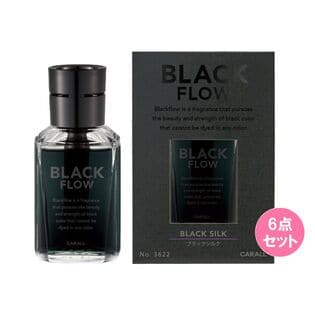 【車用芳香剤】ブラックフローリキッド【ブラックシルク】×6点セット