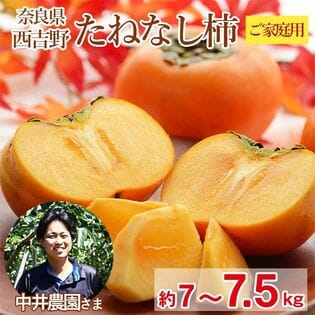 【予約受付】10/1~順次出荷【約7kg~7.5kg】奈良県産 たねなし柿（平核無柿・刀根柿）