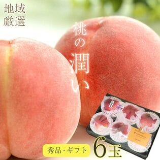 順次出荷　地域厳選の桃「潤い」大玉6玉ギフト《秀品》