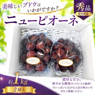 【約1kg(2房入)】秀品 香川県産 ニューピオーネ