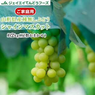 【予約受付】9/20~順次出荷【約2kg(房数お任せ)】[ご家庭用]山形県産ぶどうシャインマスカット