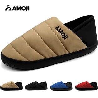 【カーキ/23-24cm】スリッパ ルームシューズ 暖かい 冬用 室内履き AM1032