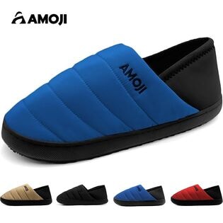 【ブルー/23-24cm】スリッパ ルームシューズ 暖かい 冬用 室内履き AM1032