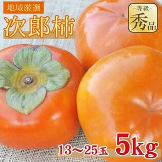 【予約受付】11/10~順次出荷【約5kg/13~25玉】《秀品》地域厳選 次郎柿