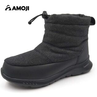 【ブラック/29.0cm】スノーブーツ 防寒 ボア 撥水 軽量 ショートブーツ 男女兼用 YF802