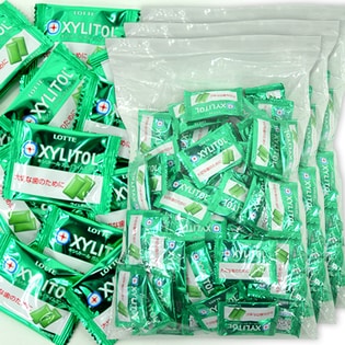 【1パック】キシリトールガム＜ライムミント＞サンプリング用(2粒入り)100袋
