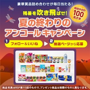 豪華賞品詰め合わせが毎日当たる！残暑を吹き飛ばせ！夏の終わりのアンコールキャンペーン