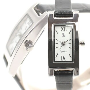 シンプルモダンなトノー型ウォッチ 革ベルト AV001 レディース腕時計