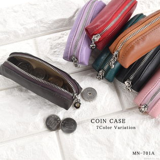 小銭入れ メンズ レディース 本革 羊革 シンプル 筒形  mlb