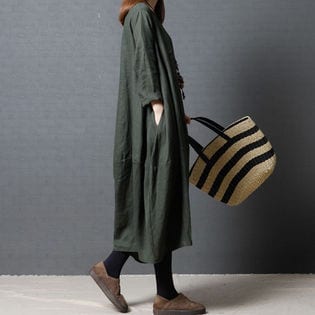 ワンピース 膝丈 7分袖 コクーン ゆったり ロングを税込 送料込でお試し サンプル百貨店 K City