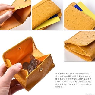 折り財布 レディース オーストリッチ型押し 二つ折り Box型小銭入れ ショートウォレット Mlbを税込 送料込でお試し サンプル百貨店 株式会社カッズ