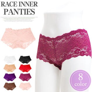 小花柄伸縮性透けインナーショーツ フェミニン